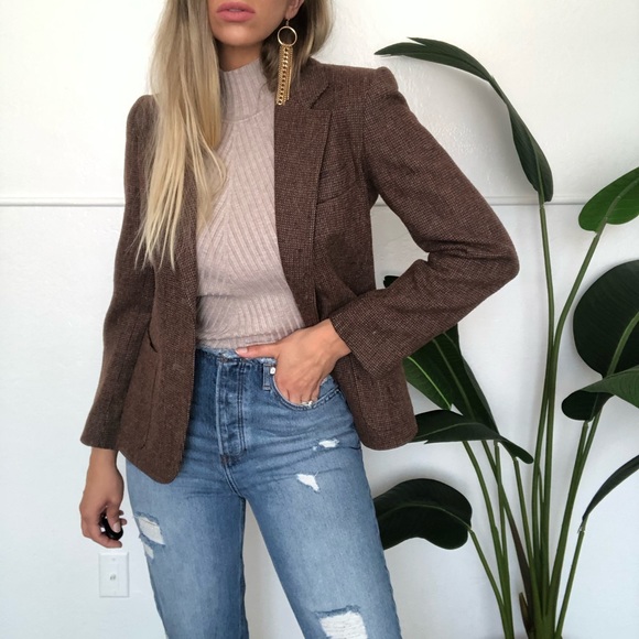 Vintage Jackets & Blazers - {Vintage} wool blend blazer